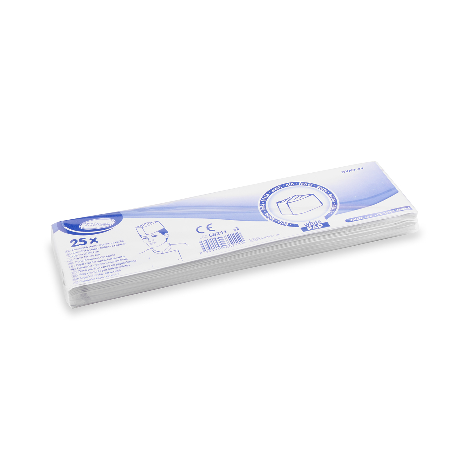 Papierschiffchen aus Papier weiss 55-62 x 8 cm, Packung mit 25 Stück