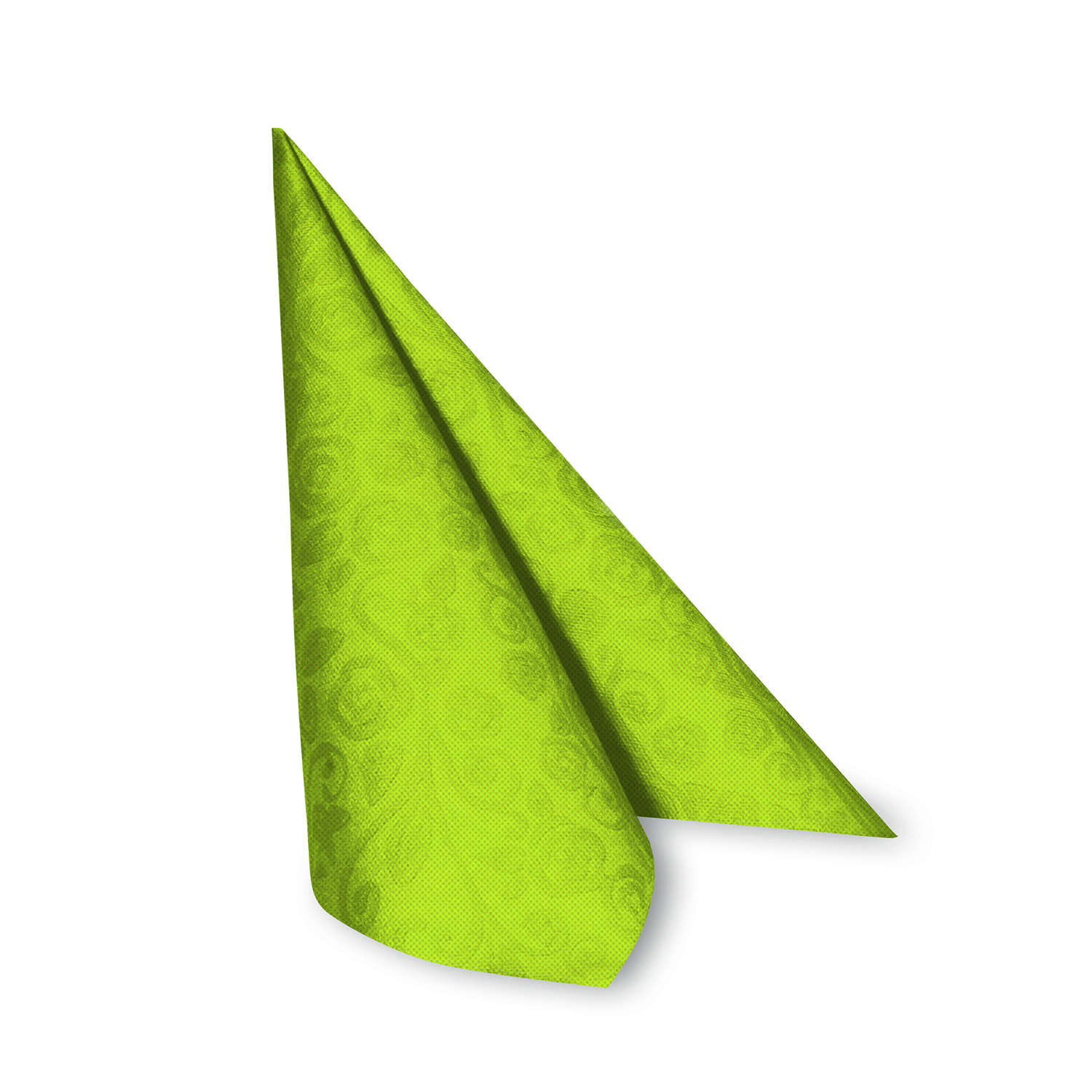 Serviette Airlaid 40 x 40 cm gelbgrün Dekor R, Packung mit 50 Stück