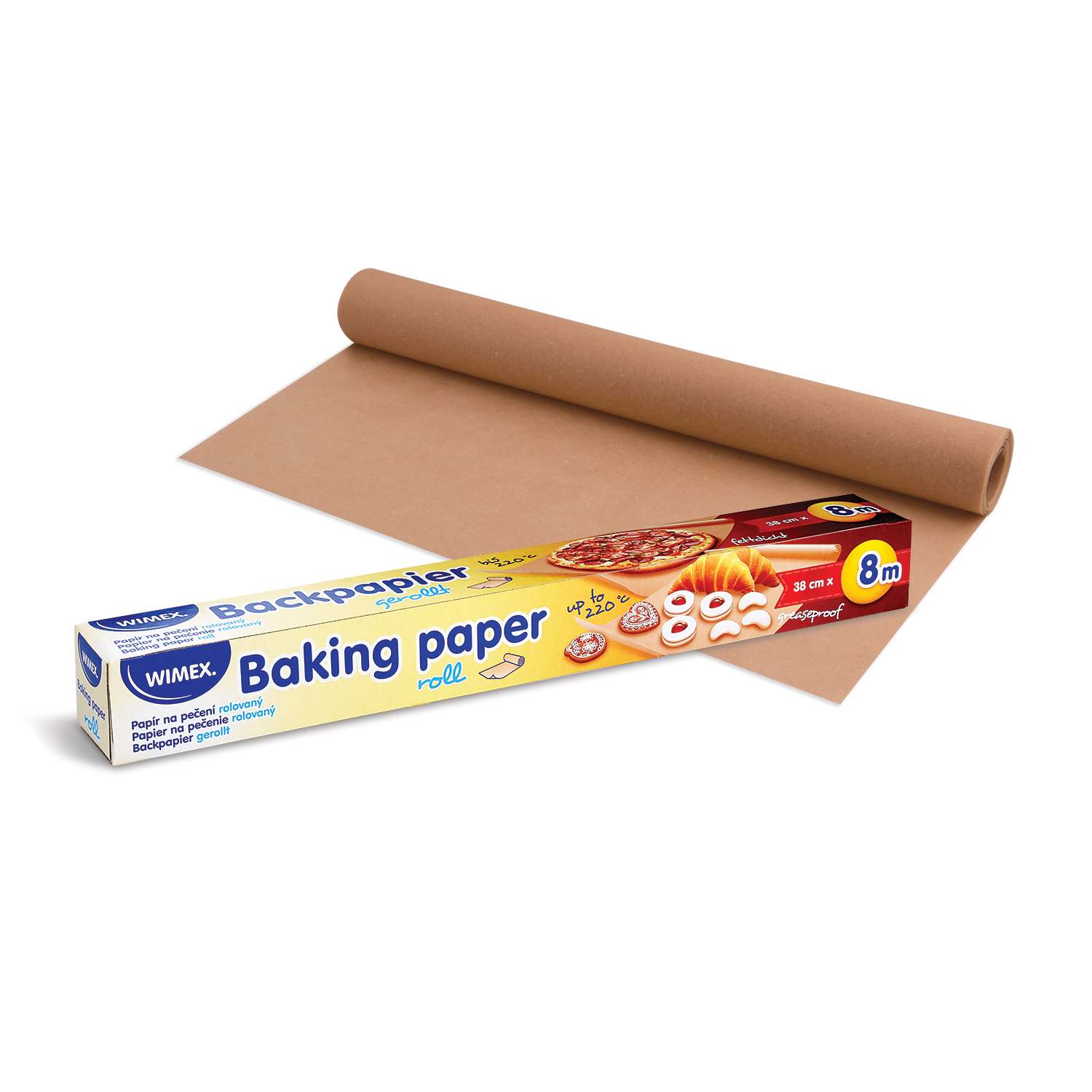 Backpapier PAP FSC Mix gerollt braun 38 cm x 8 m, 1 Rolle