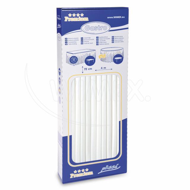 Tischskirting PAP-Airlaid Premium weiss 72 cm x 4 m, Packung mit 1 Stück