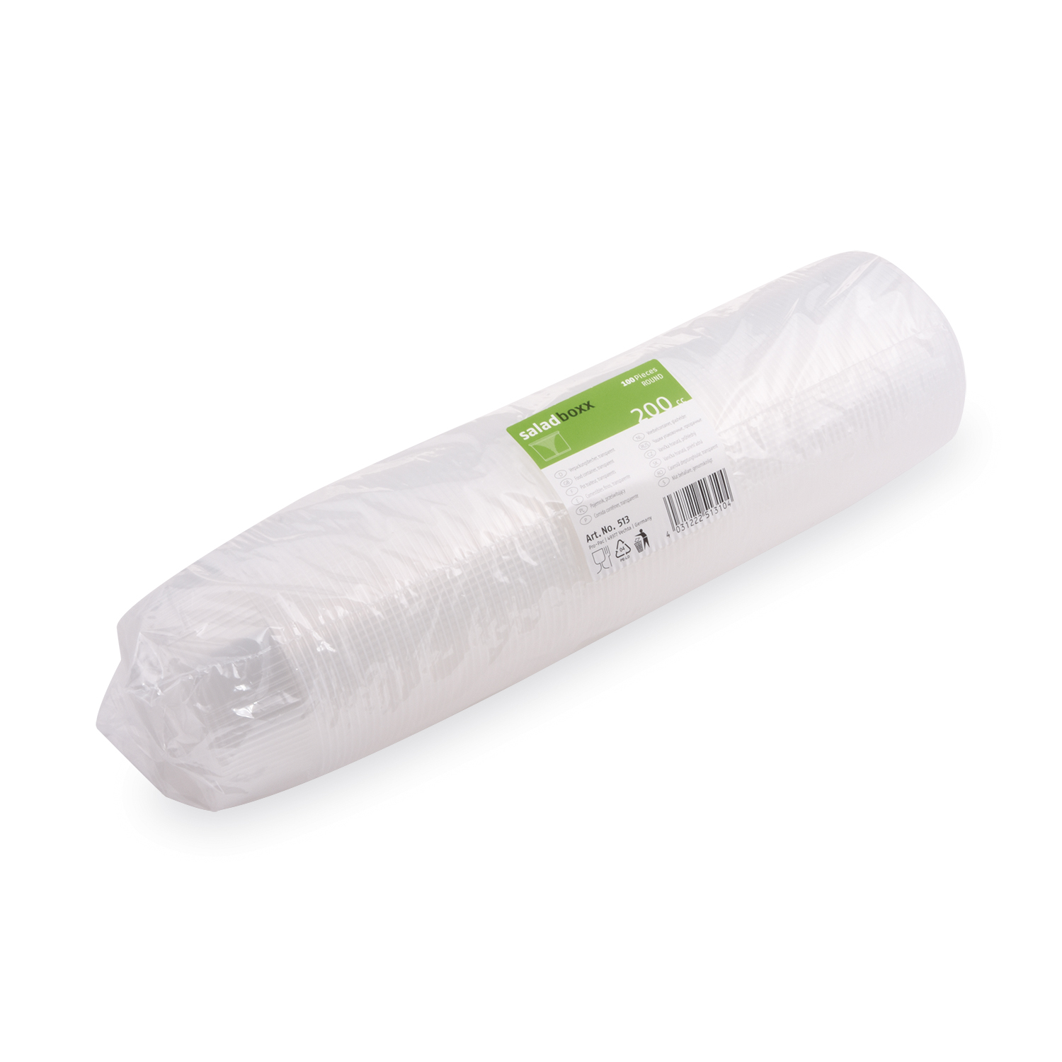 Rundbecher PP klar 200 ml Ø 101 mm, Packung mit 100 Stück