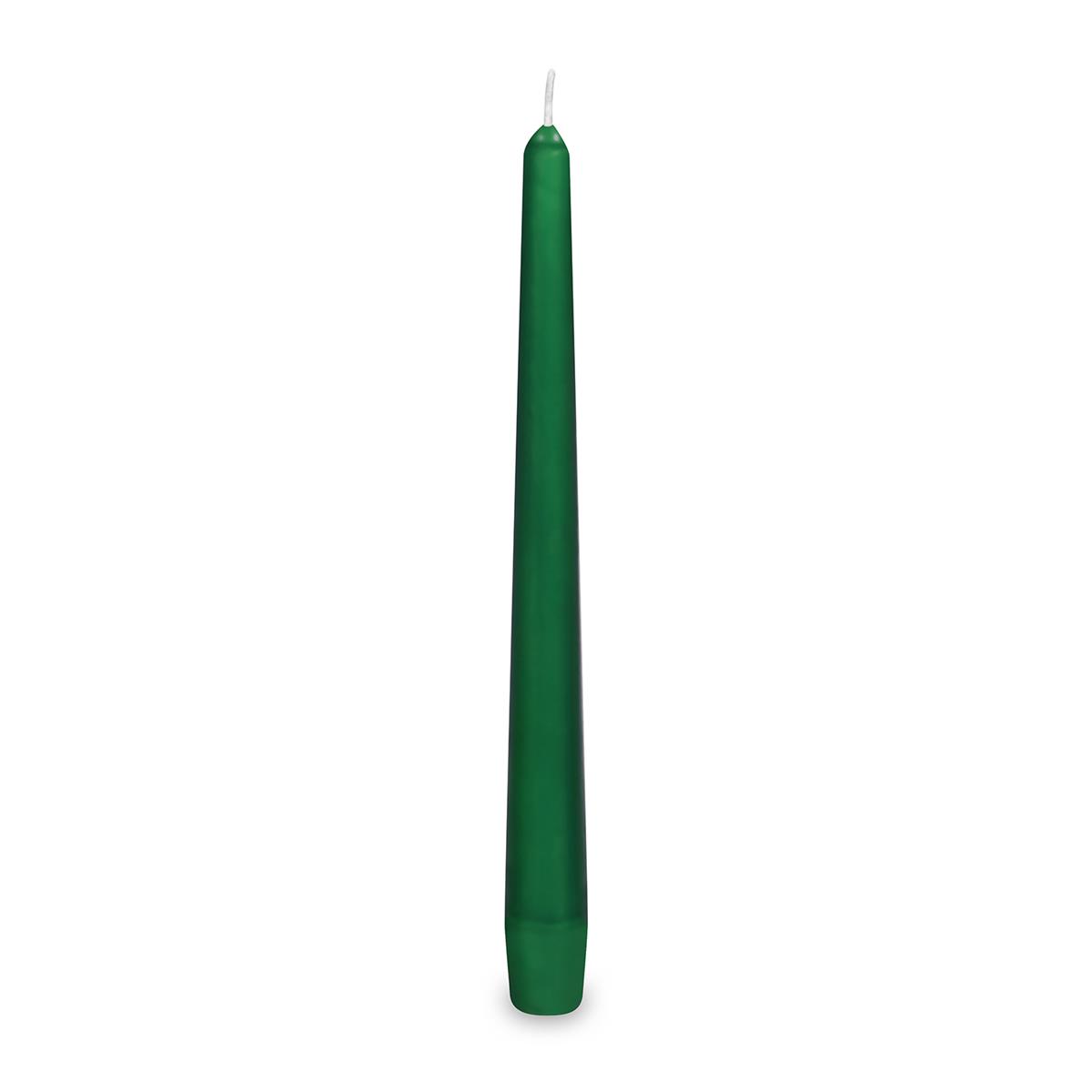 Spitzkerze Wachs dunkelgrün Ø 23 x 245 mm, Packung mit 10 Stück