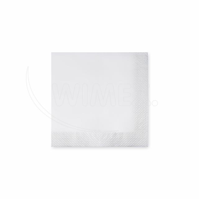 Serviette Papier 24 x 24 cm weiss, 3-lagig, Packung mit 200 Stück