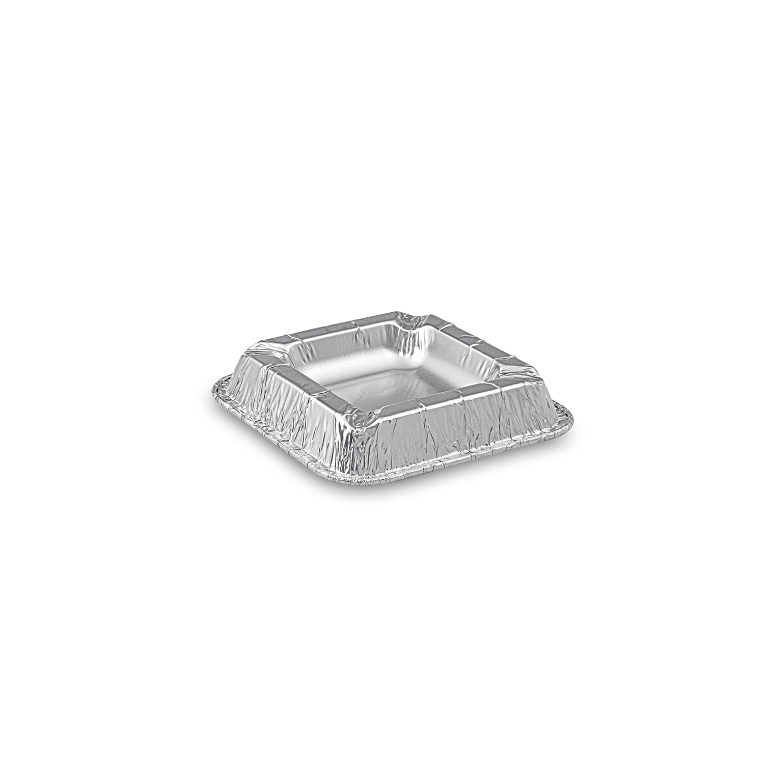 Aschenbecher aus Alu 126 x 126 x 22 mm silber, Packung mit 100 Stück