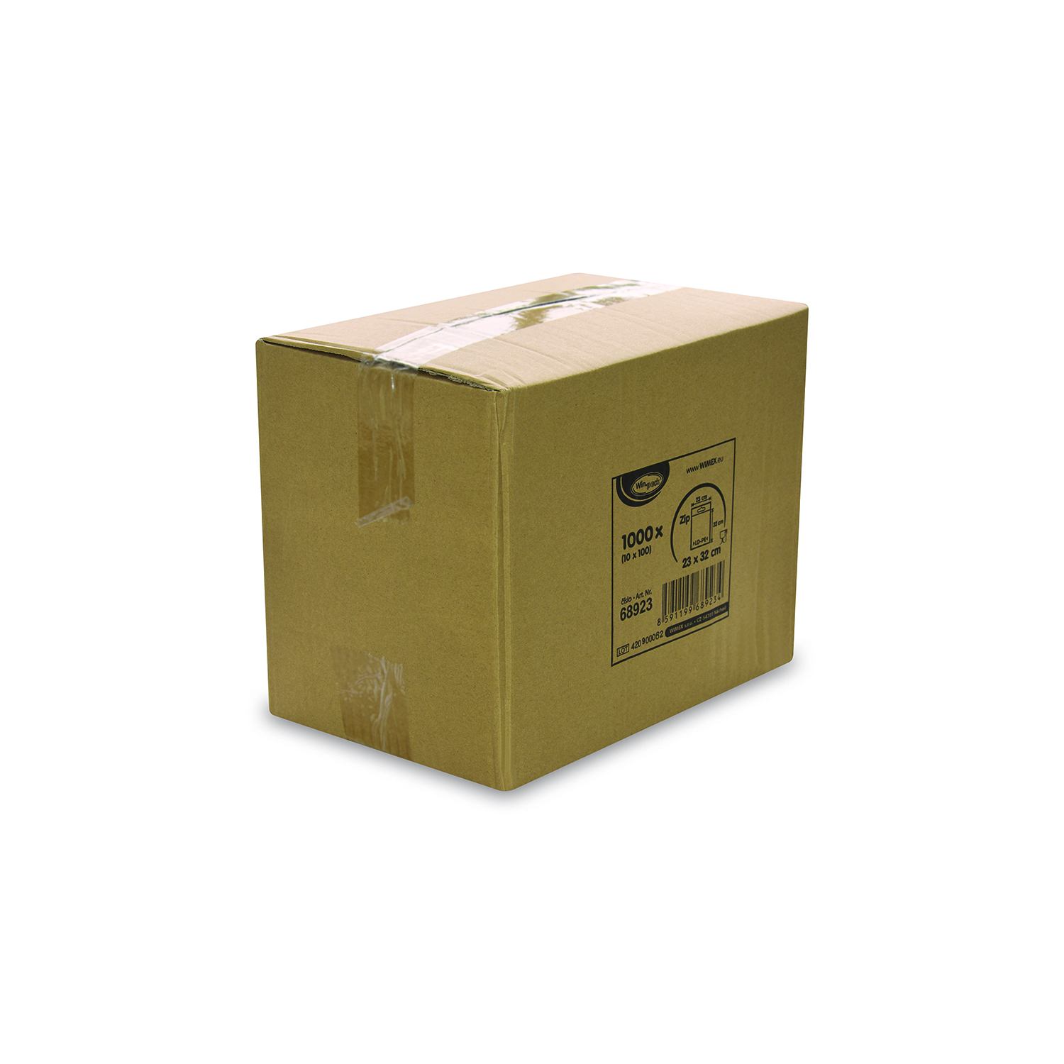 Schnellverschlussbeutel LDPE transparent 23 x 32 cm, Packung mit 1000 Stück