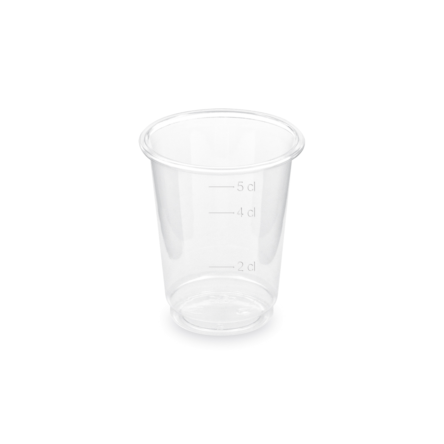 Becher (PET) glasklar Ø48mm 2cl/4cl/5cl Becher (PET) glasklar Ø48mm 2cl/4cl/5cl