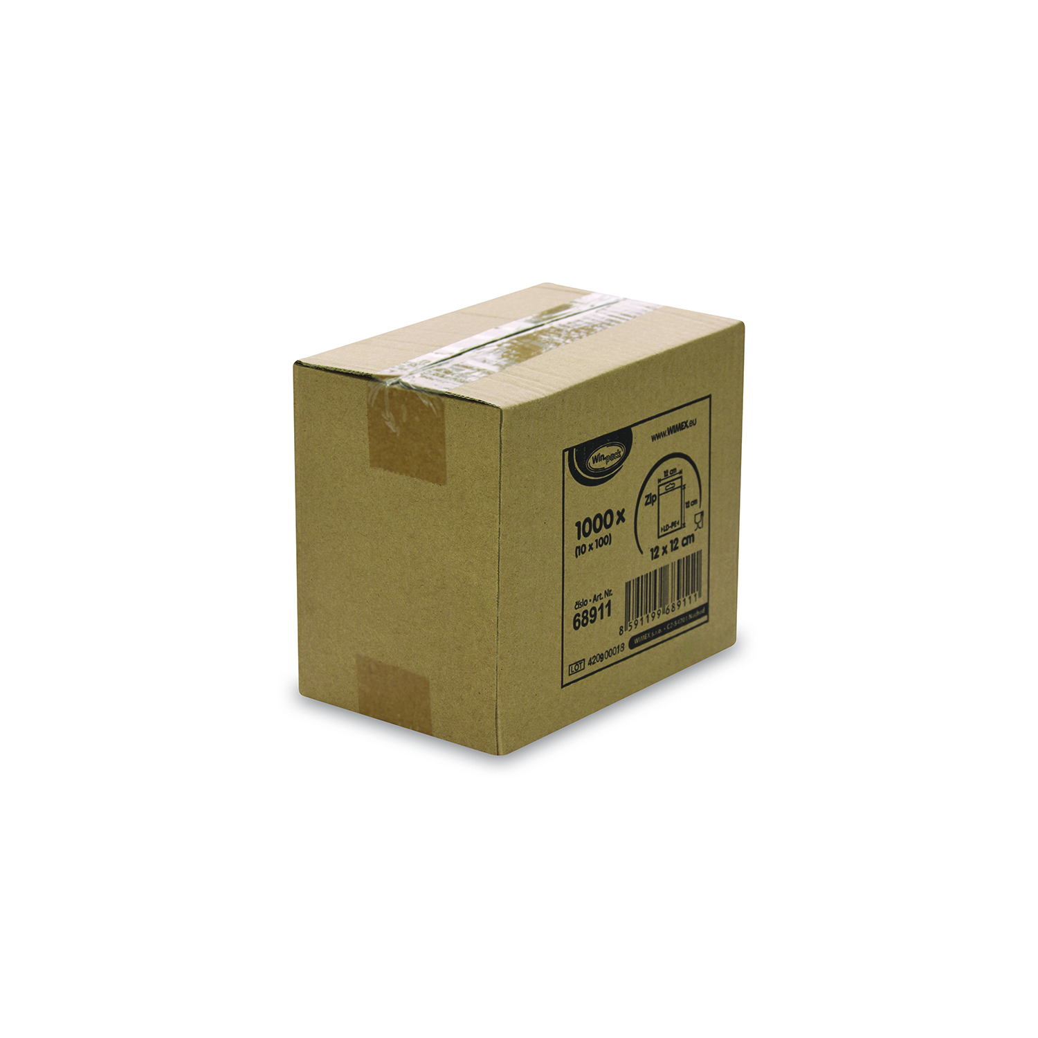 Schnellverschlussbeutel aus LDPE transparent 12 x 12 cm, Packung mit 1000 Stück