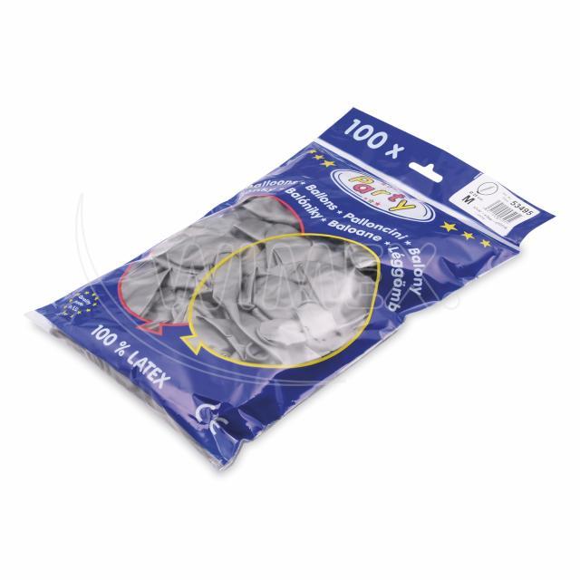 Luftballon aus Latex silber Ø 25 cm Grösse M, Packung mit 100 Stück