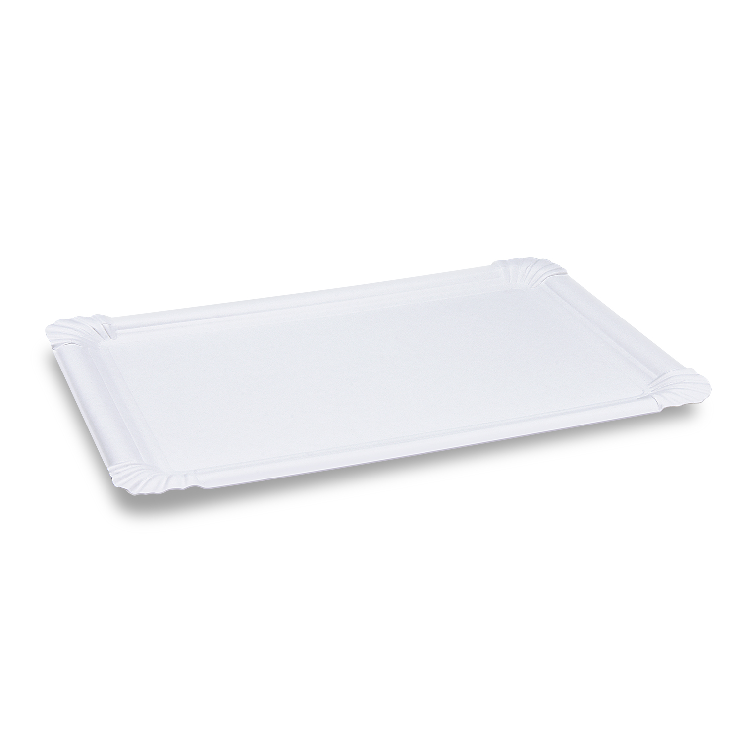 Pappteller weiß 23 x 33 cm RECY Pappteller weiß 23 x 33 cm RECY