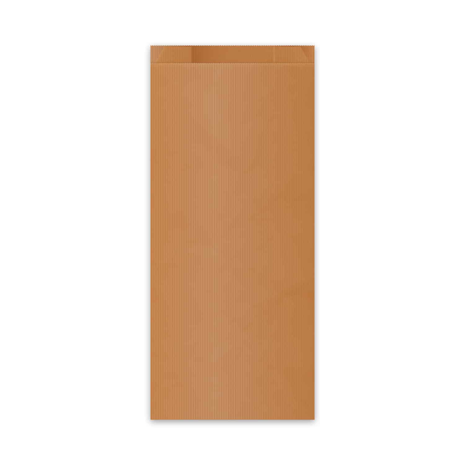 Papierfaltenbeutel Papier braun 14+7 x 32 cm FSC Mix, Packung à 100 Stück