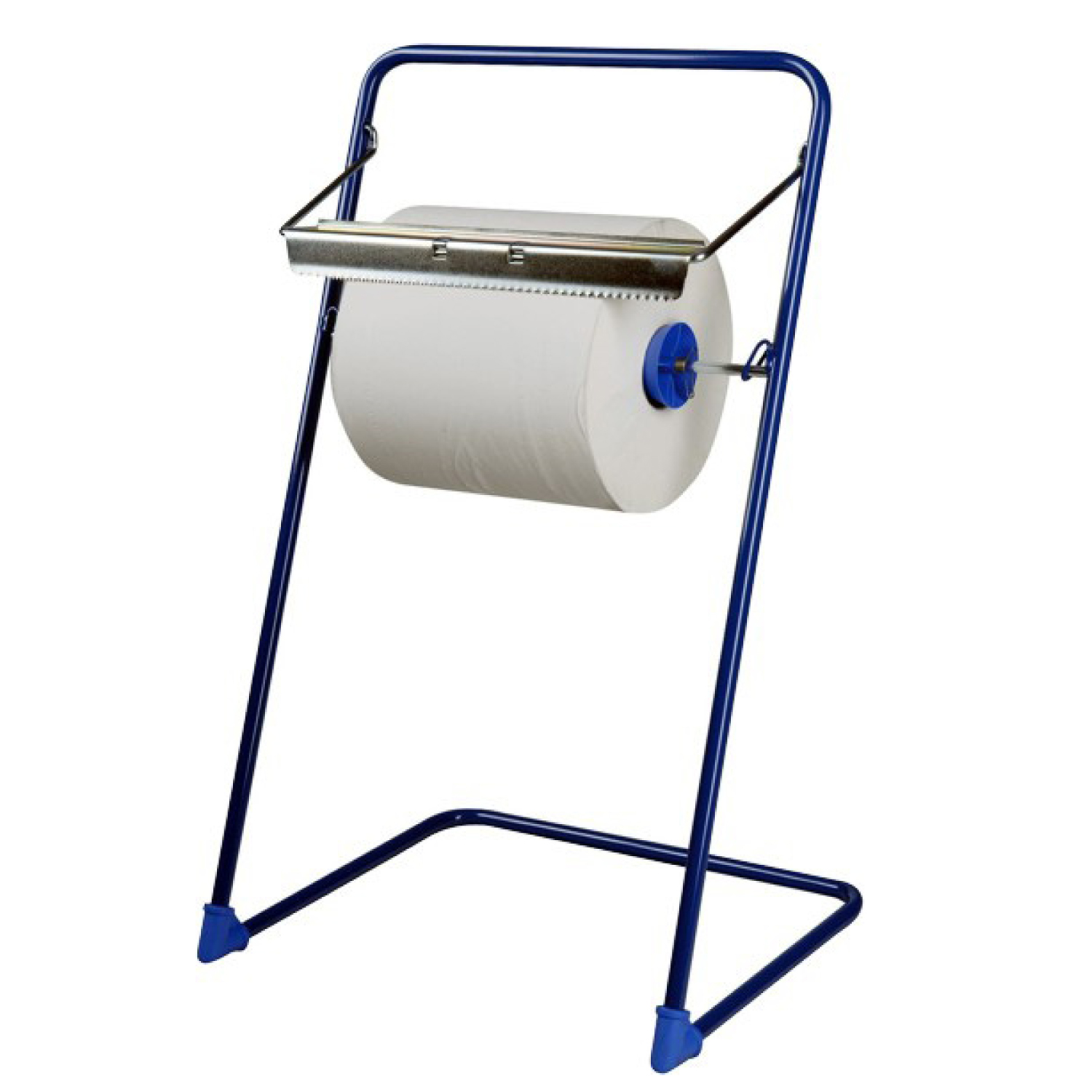 Putztuchabroller aus Metall Bodenständer blau Putztuchabroller aus Metall Bodenständer blau