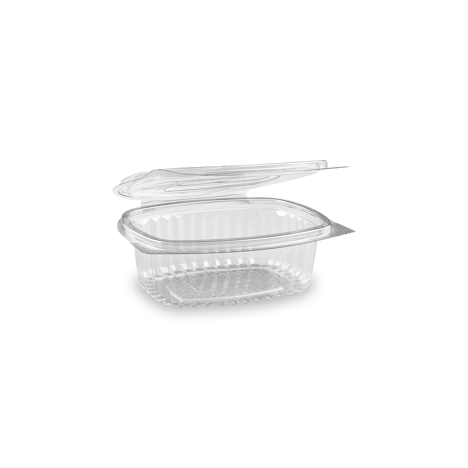Feinkostbecher (rPET) mit Deckel oval klar 250ml Feinkostbecher (rPET) mit Deckel oval klar 250ml