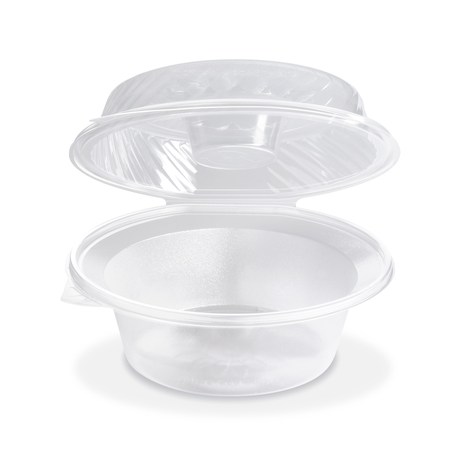 Salatschale (PP) mit Dipfach im Domdeckel klar 2100ml Salatschale (PP) mit Dipfach im Domdeckel klar 2100ml