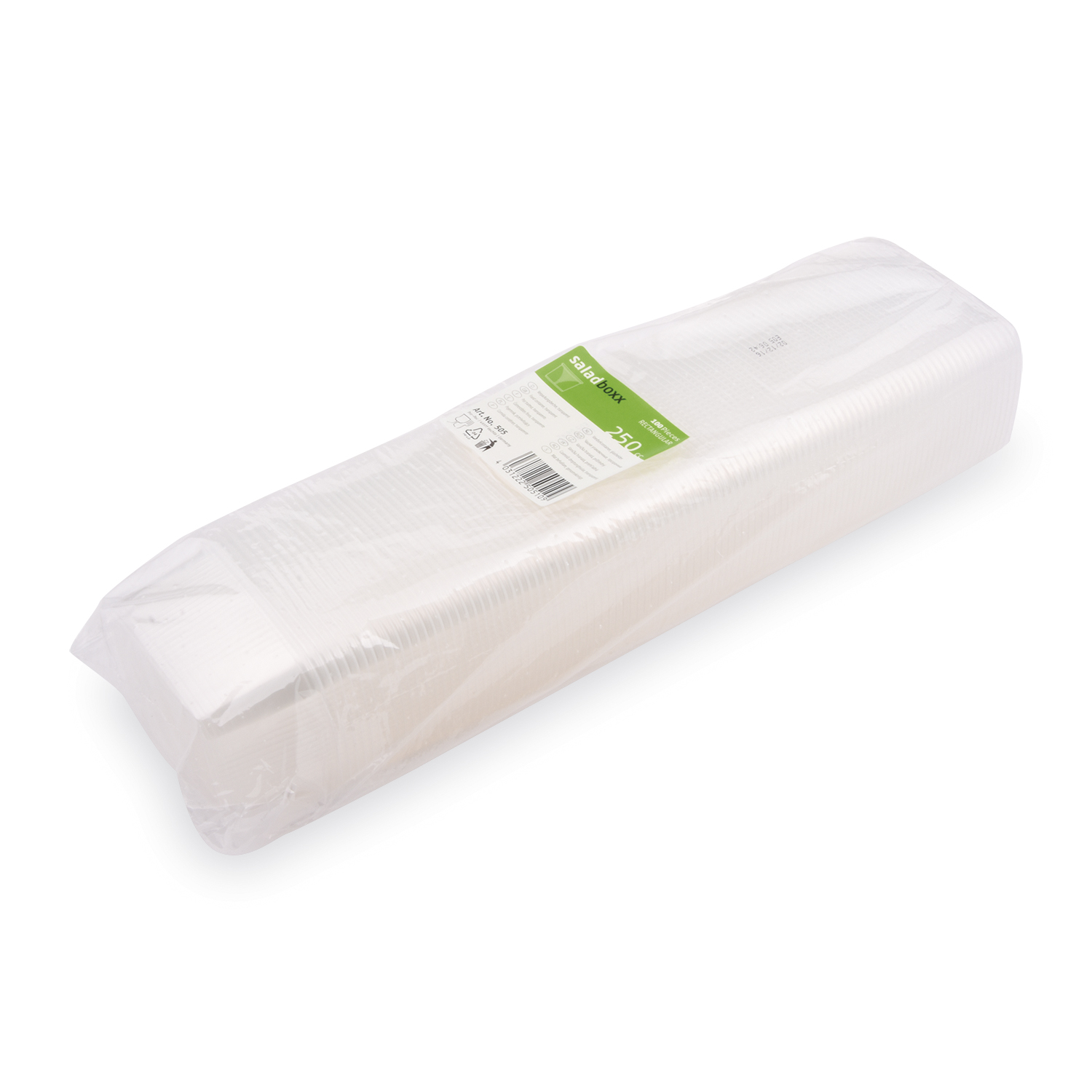 Rechteckbecher PP klar 250 ml 108 x 81 x 50 mm, Packung mit 100 Stück