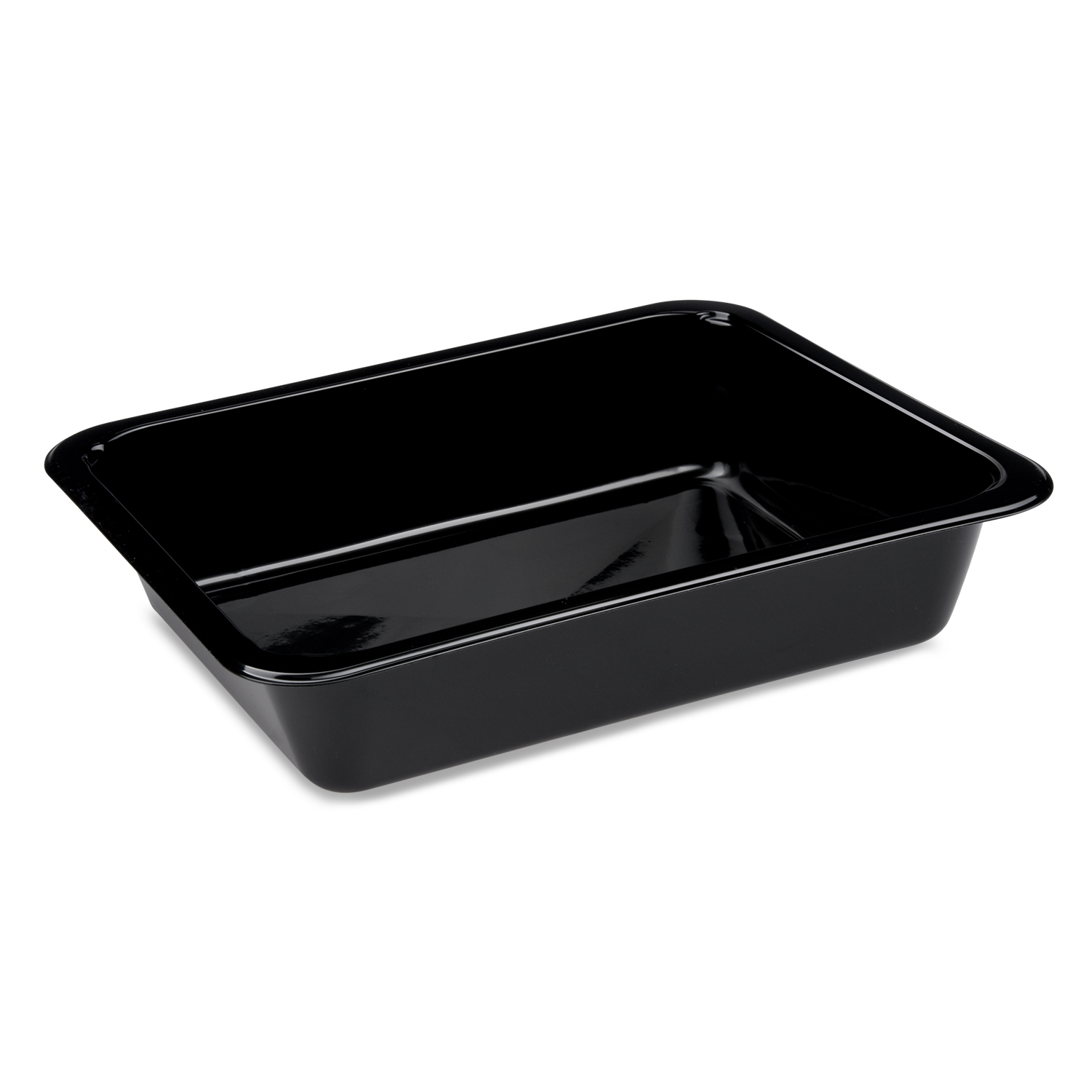 Menüschale PP schwarz ungeteilt 227 x 178 x 49 mm, Packung mit 50 Stück