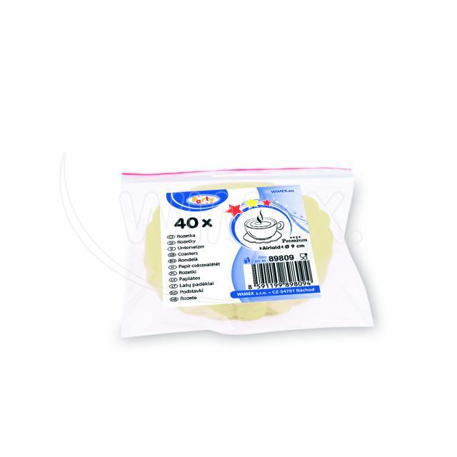 Untersetzer PAP FSC Mix-Airlaid Ø 9 cm champagner, Packung mit 40 Stück