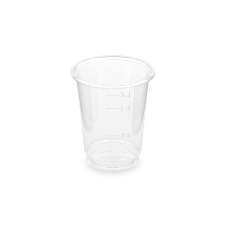 PET-Becher glasklar Ø 48 mm 2/4/5 cl, Packung mit 40 Stück