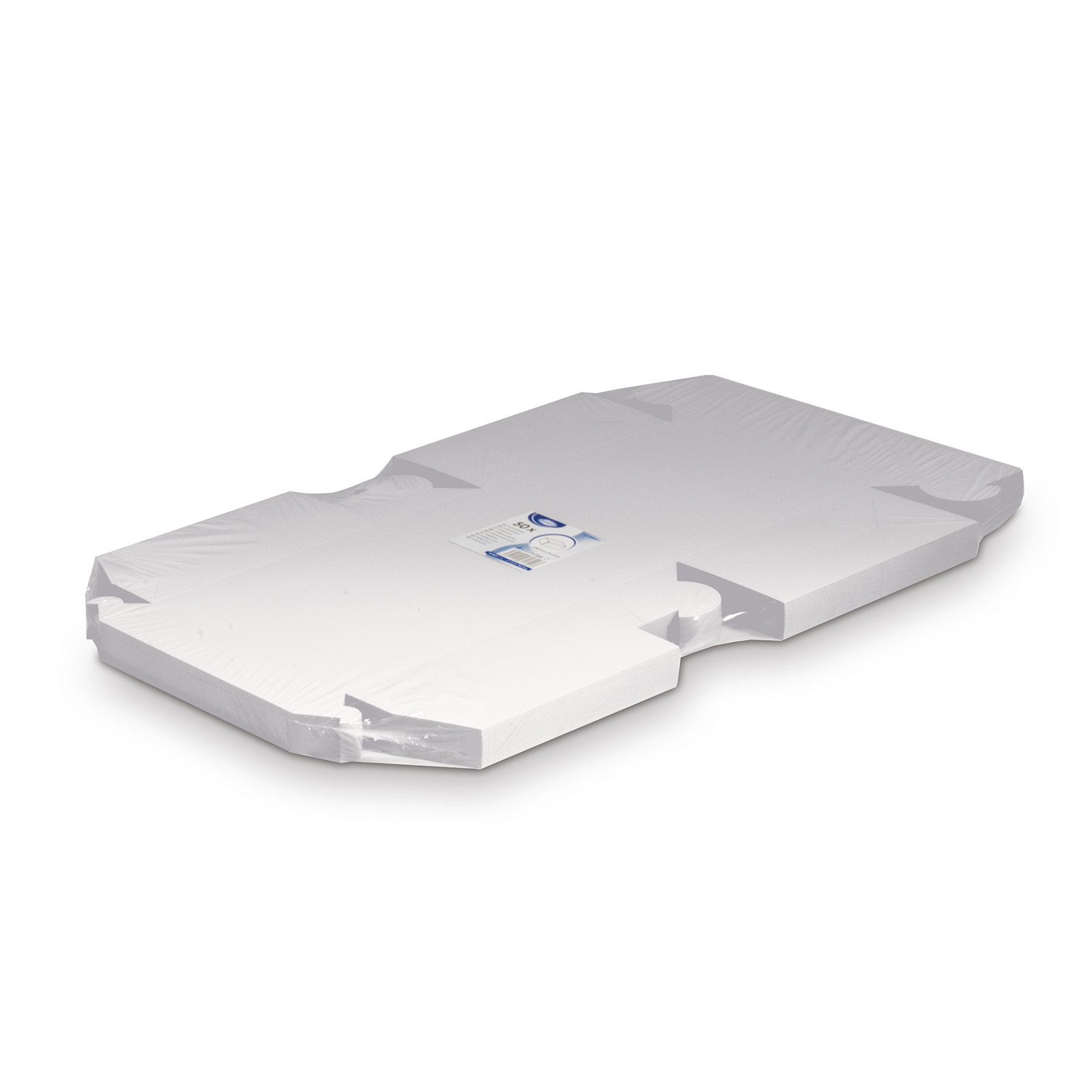 Tortenkarton PAP-Recy weiss 20 x 20 x 10 cm, Packung mit 50 Stück