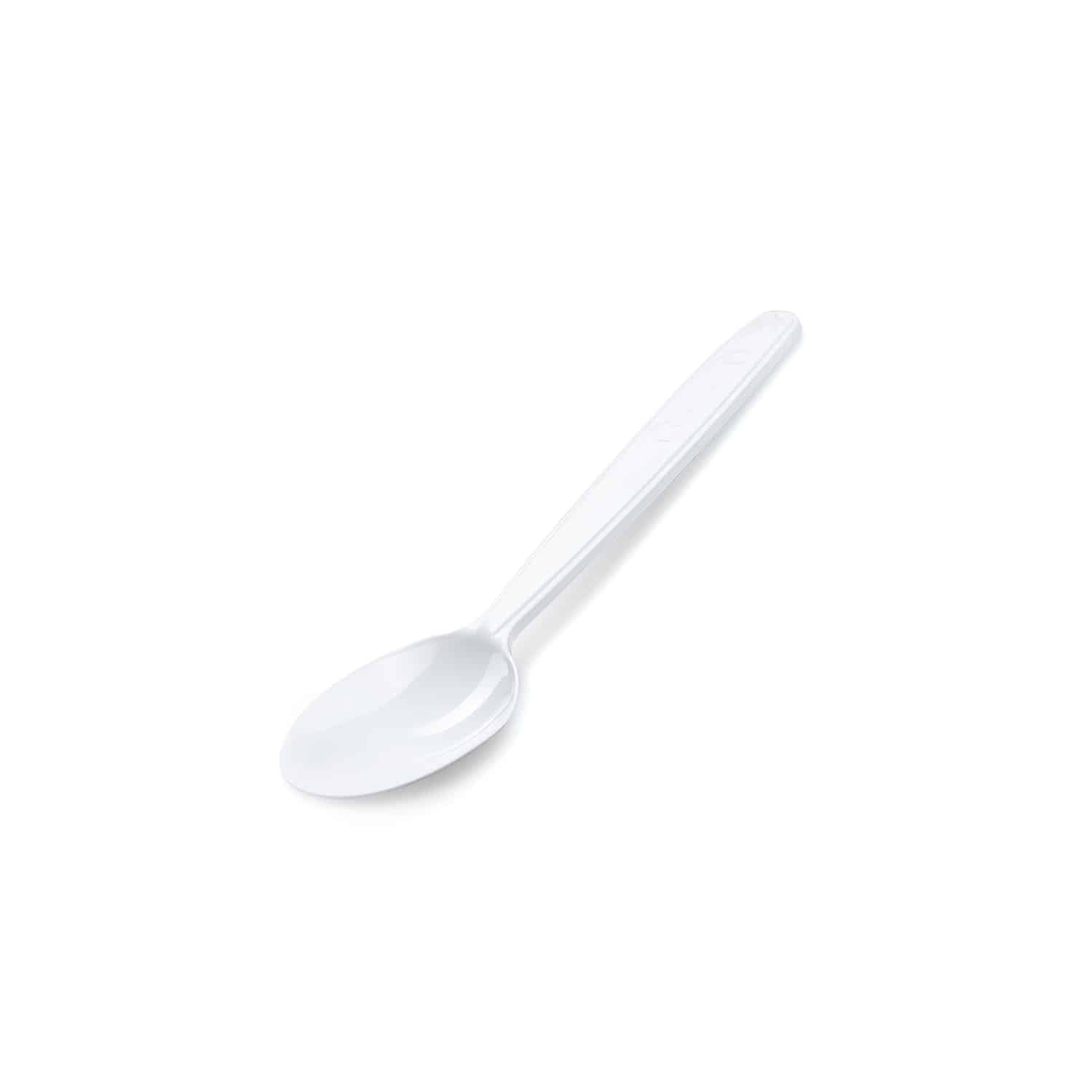 Kaffeelöffel PP weiss 13 cm wiederverwendbar, Packung mit 50 Stück