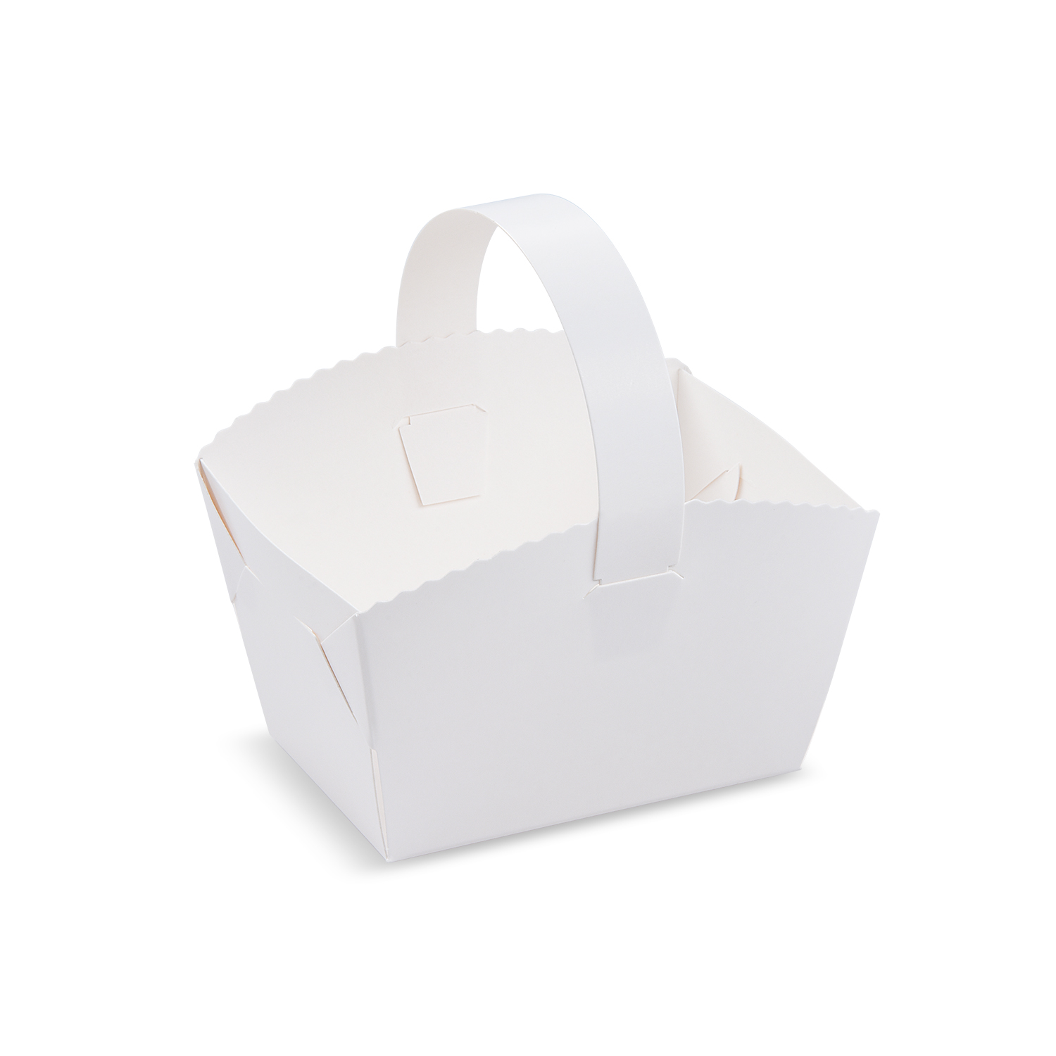 Gebäckkörbchen (PAP) mit Henkel 10 x 8 x 6 cm Gebäckkörbchen (PAP) mit Henkel 10 x 8 x 6 cm