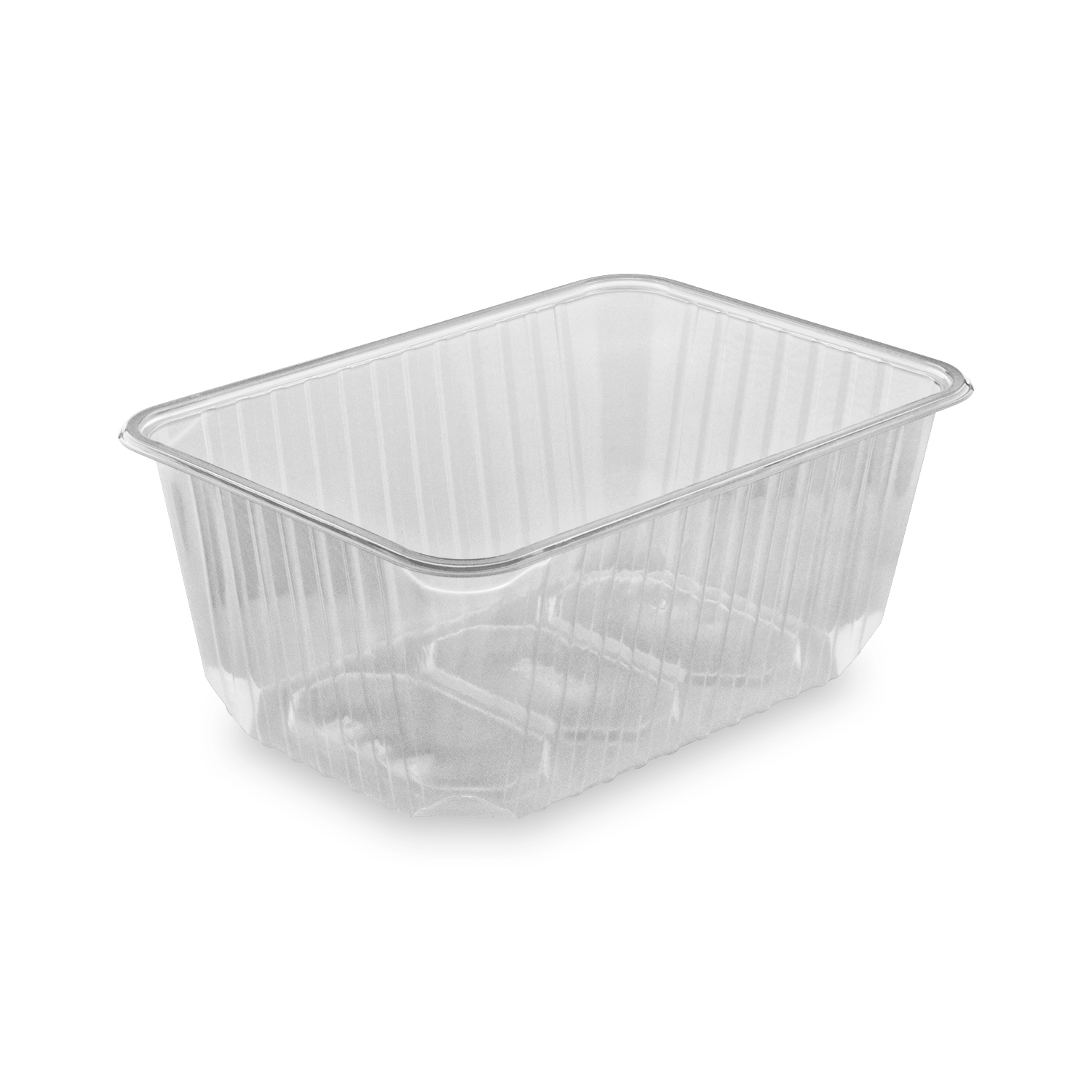 Rechteckschale aus PP klar 186 x 133 x 76 mm, 1200 ml, Packung mit 50 Stück