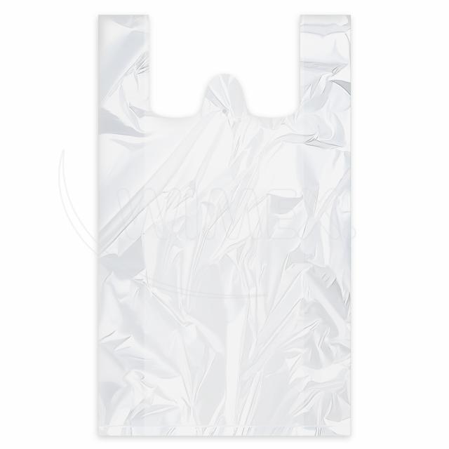 Hemdchen-Tragetasche HDPE extra-stark weiss 40+20 x 60 cm, Packung mit 50 Stück