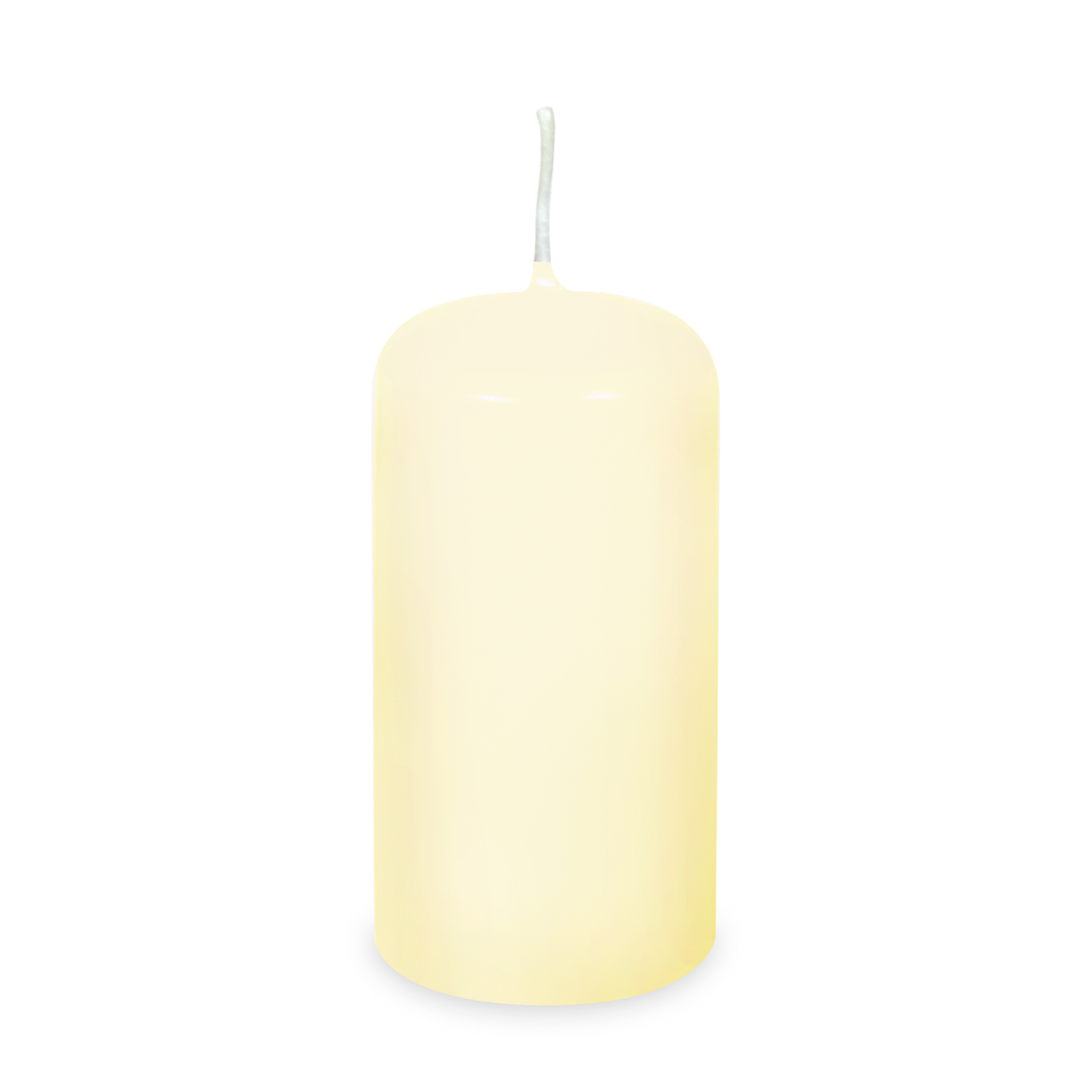 Stumpenkerze Wachs champagner Ø 60 x 120 mm, Packung mit 1 Stück