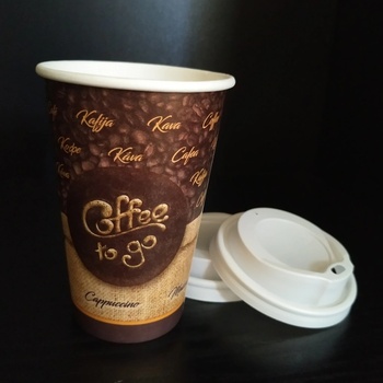 Pappbecher Papier/PE 330 ml Ø 80 mm Coffee to go Motiv, Karton mit 1000 Stück