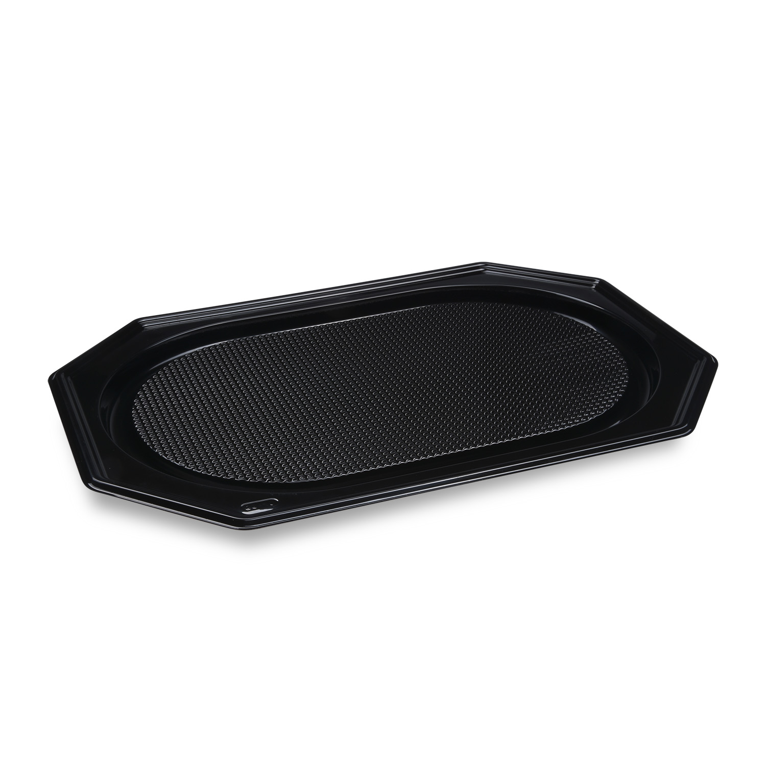 Catering-Platte (rPET) oval schwarz 54 x 36 cm