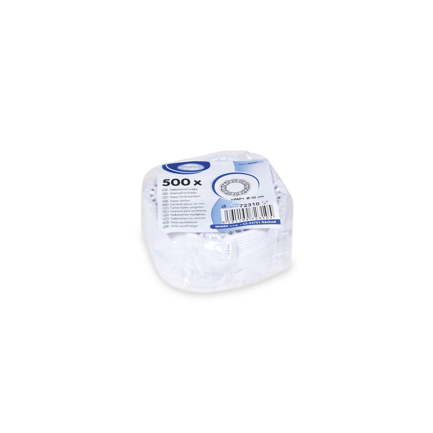 Deko-Tortenspitze PAP rund weiss Ø 10 cm, Packung mit 500 Stück