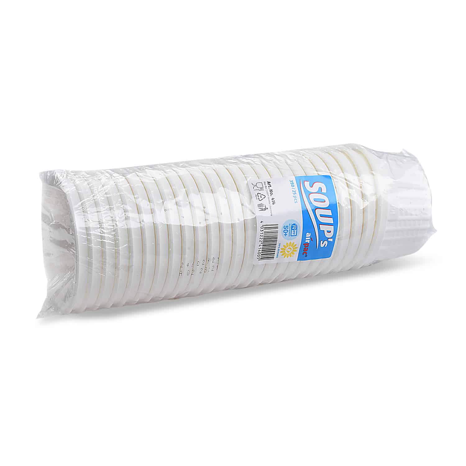 Behälter XPP Airpac weiss Ø 115 x 60 mm, 350 ml, Packung mit 25 Stück