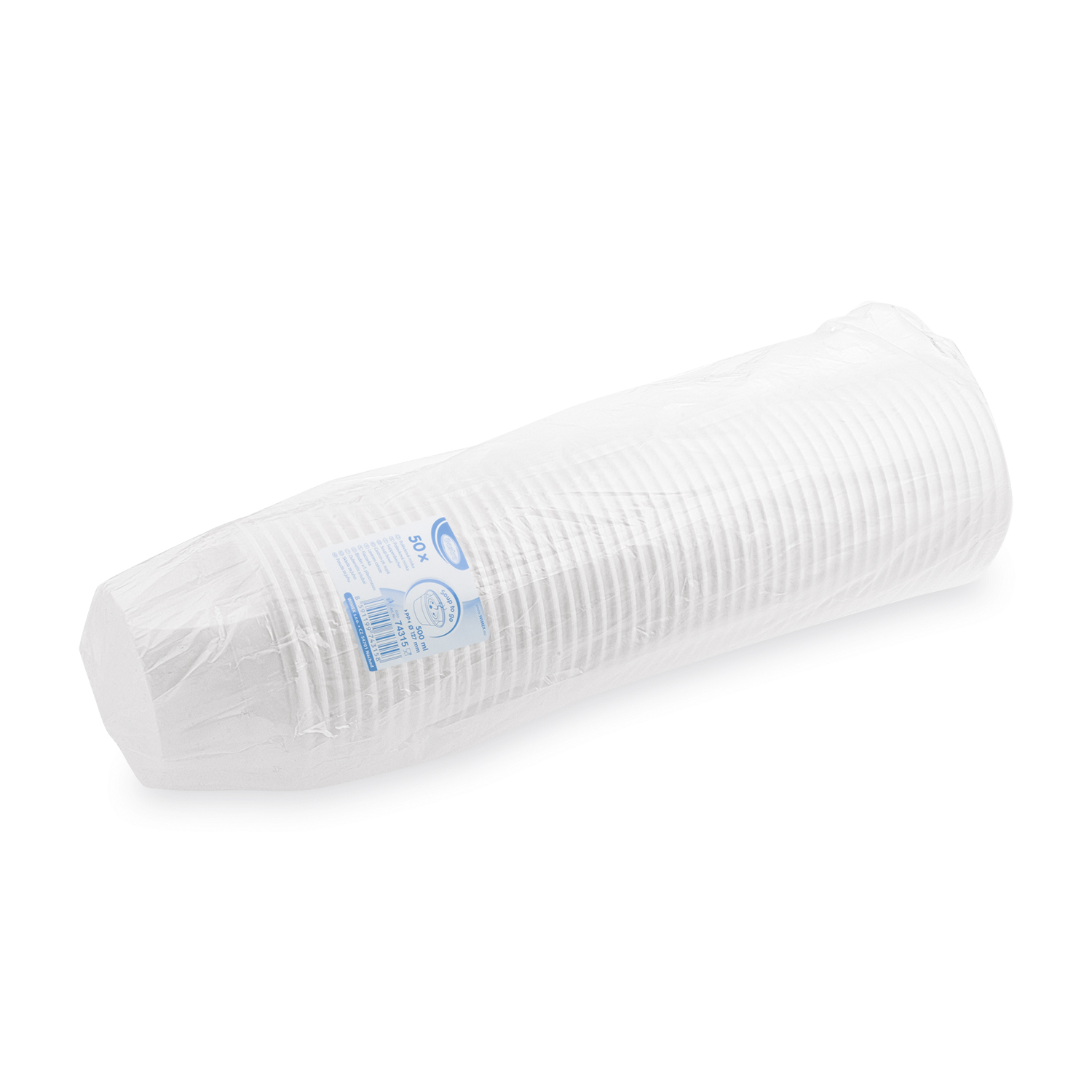 PP-Schale weiss Ø 127 mm 500 ml, Packung mit 50 Stück