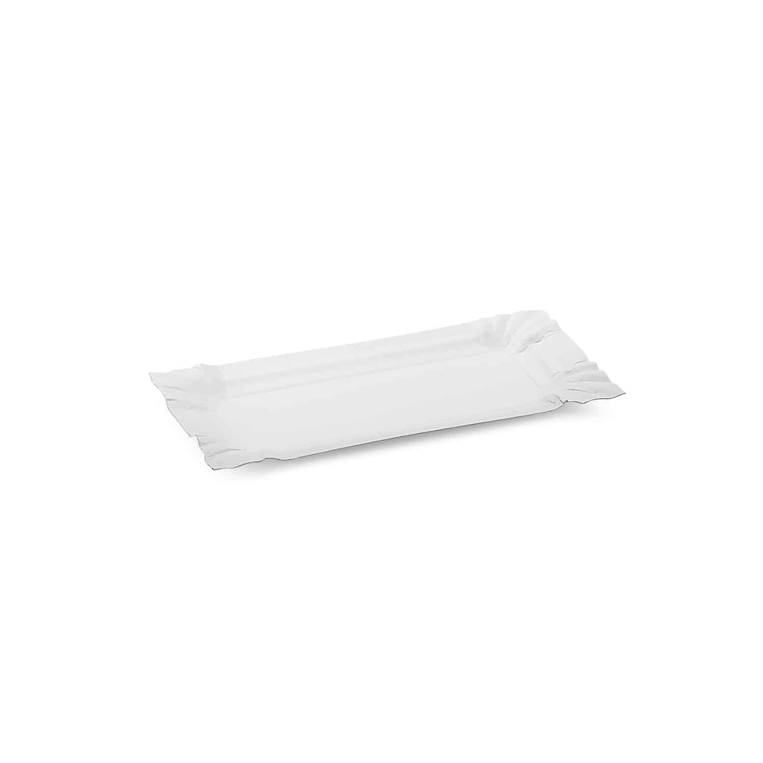 Pappteller aus Papier weiss 7 x 14 cm, Packung mit 250 Stück