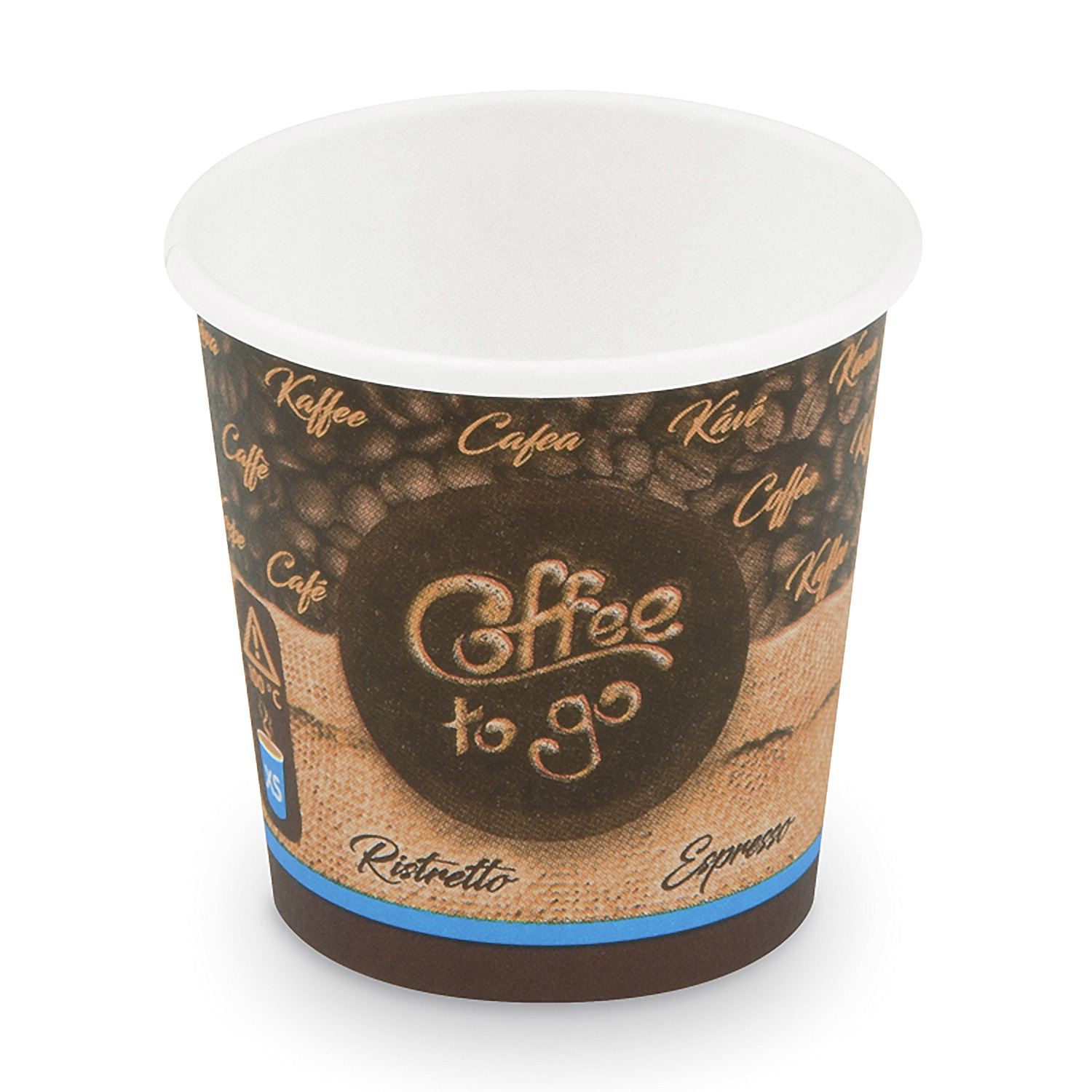 Pappbecher PAP FSC Mix/PE 110 ml Ø 62 mm Motiv, Karton 20 x 50 Stück