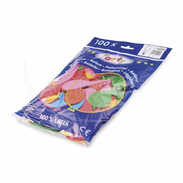Luftballon aus Latex Ø 20 cm bunt gemischt, Packung mit 100 Stück