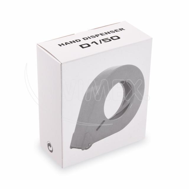 Klebeband-Handabroller aus Metall, rot, 50 mm / Ø 115 mm, Packung mit 1 Stück