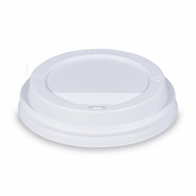 Domdeckel aus PS weiss für Becher Ø 90 mm, Packung mit 100 Stück
