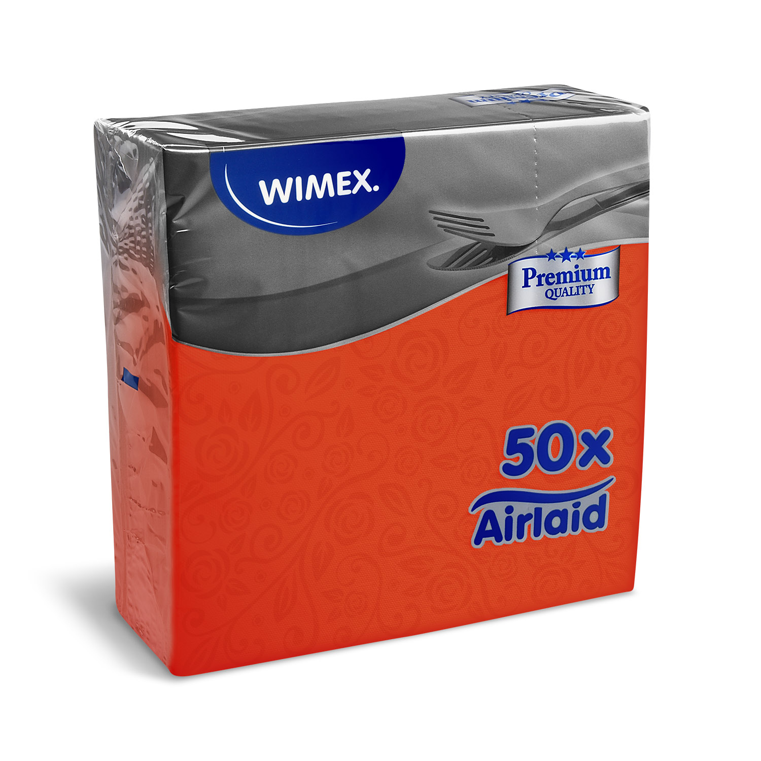 Serviette aus PAP FSC Mix-Airlaid 40 x 40 cm terrakotta Dekor R, Packung mit 50 Stück