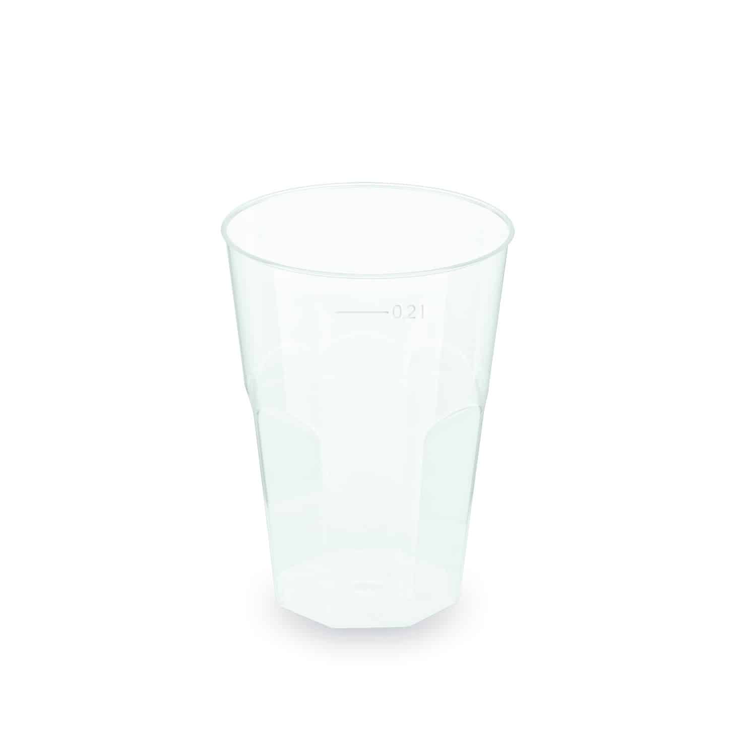 Pfandbecher aus PP klar, 0,2 l, Ø 70 mm, Packung mit 12 Stück