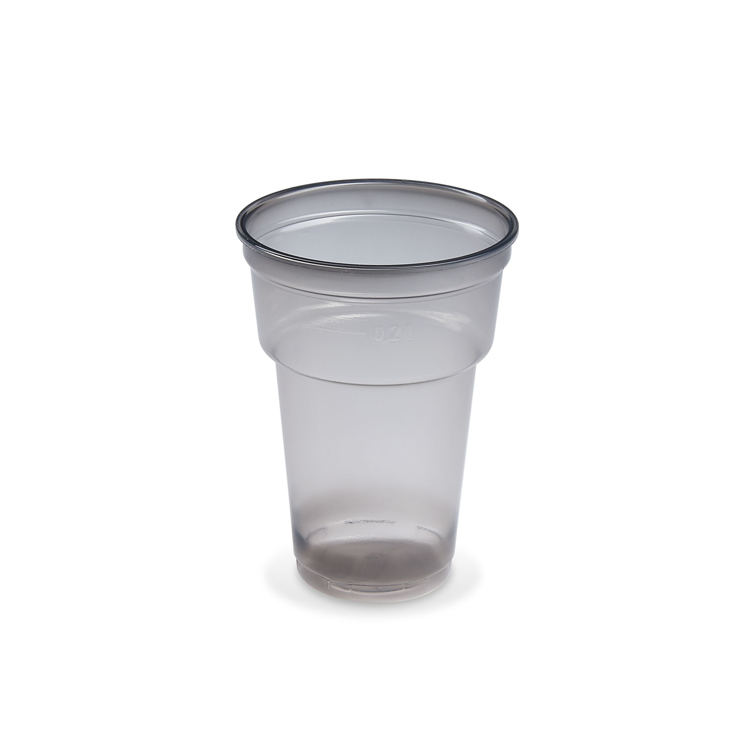 Mehrwegbecher (PP) Reware Cheers rauch-grau transparent Ø78mm 0,2L