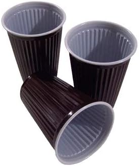 Kaffeebecher PP braun/weiss Ø 70 mm 180 ml, Karton à 30 Packungen à 100 Stück
