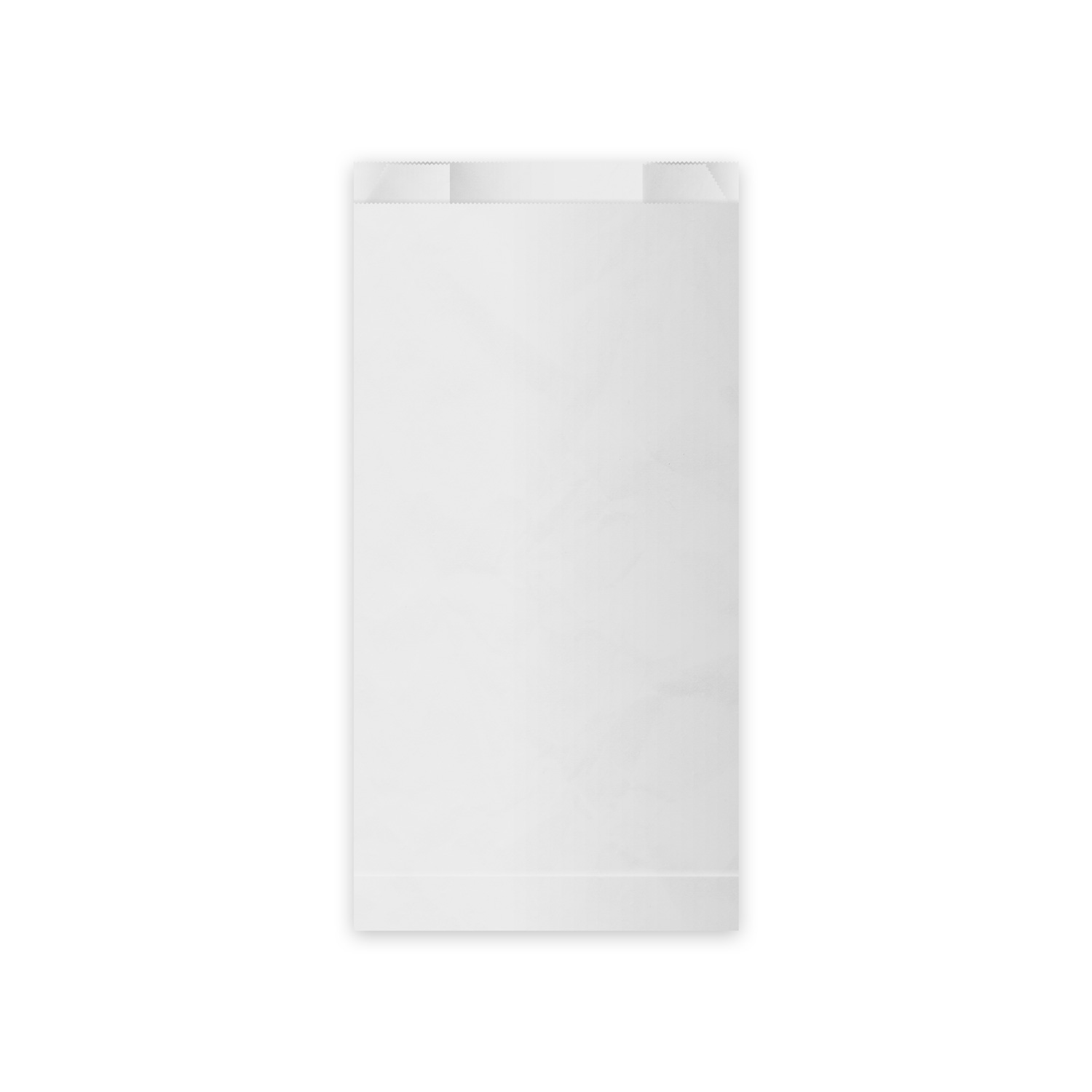 Papierfaltenbeutel aus Papier weiss 14+7 x 29 cm FSC Mix, Packung mit 100 Stück
