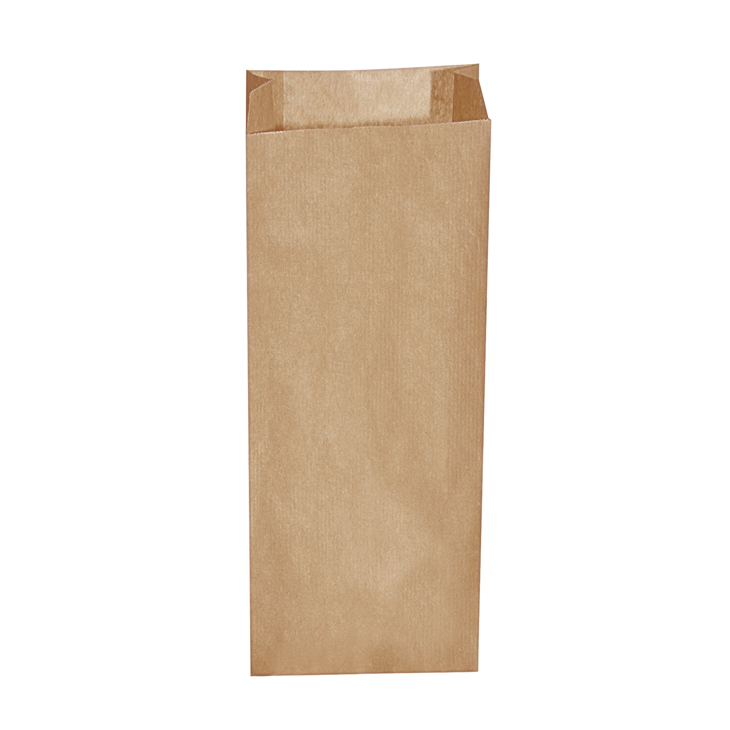 Papierfaltenbeutel braun 15+7 x 42 cm bis 3 kg, Packung mit 500 Stück