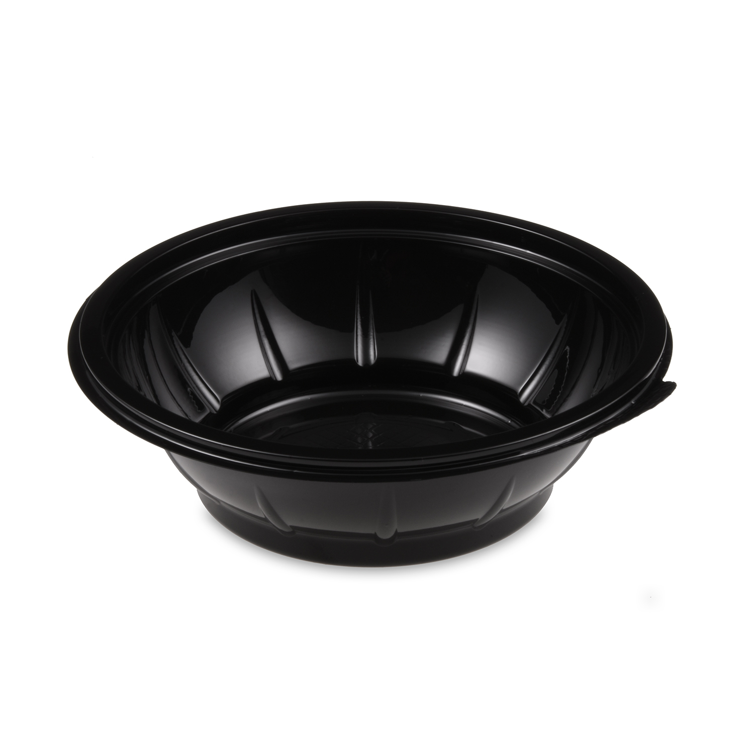 Salatschale aus rPET schwarz Ø 176 x 48 mm 500 ml, Packung mit 50 Stück