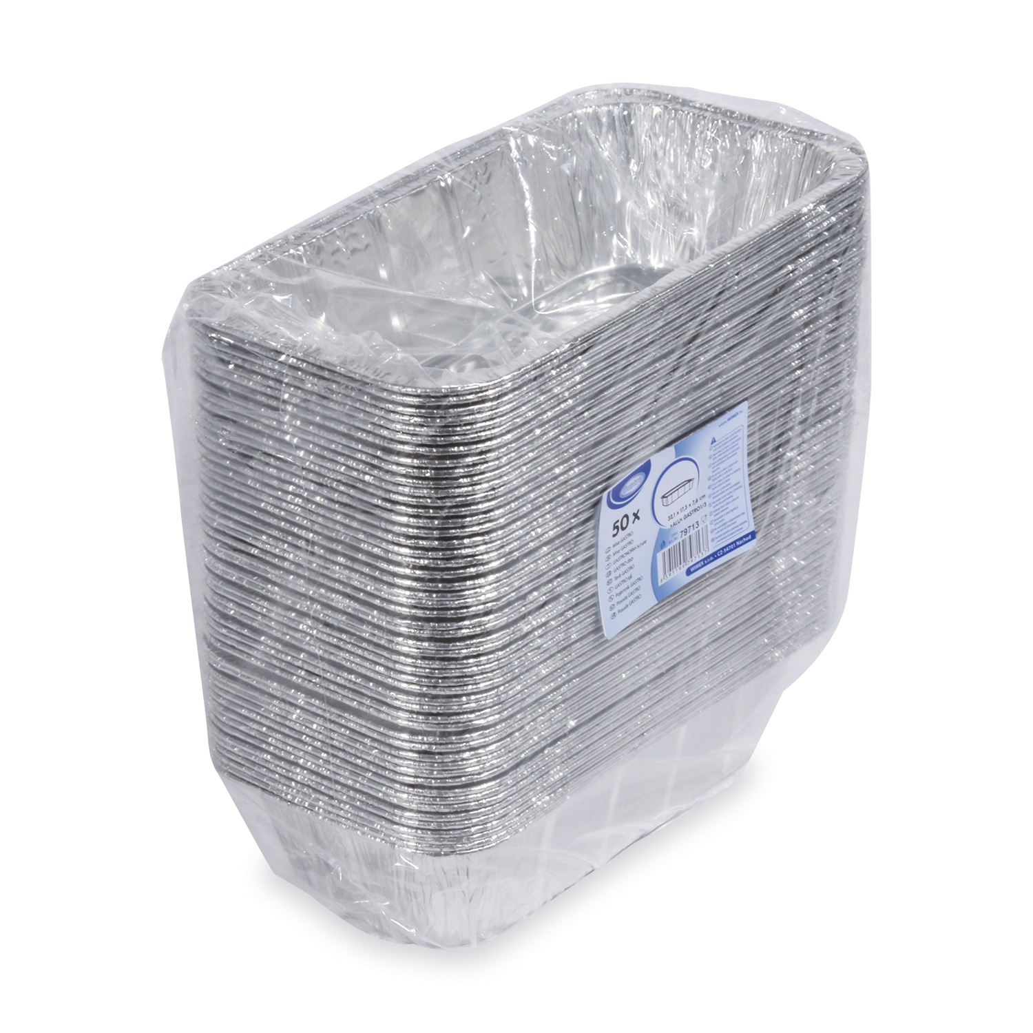 ALU-Schale eckig 2500 ml GN 1/3 320 x 170 x 75 mm, Packung mit 50 Stück