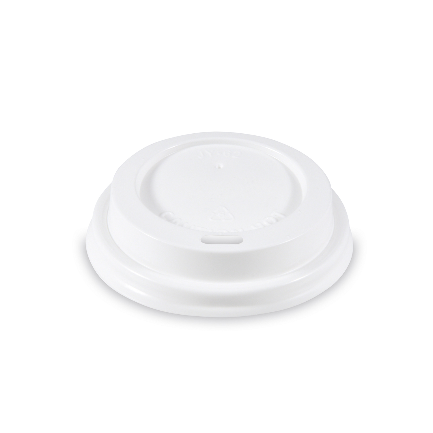 Domdeckel PS weiss für Becher Ø 62 mm, Packung mit 50 Stück
