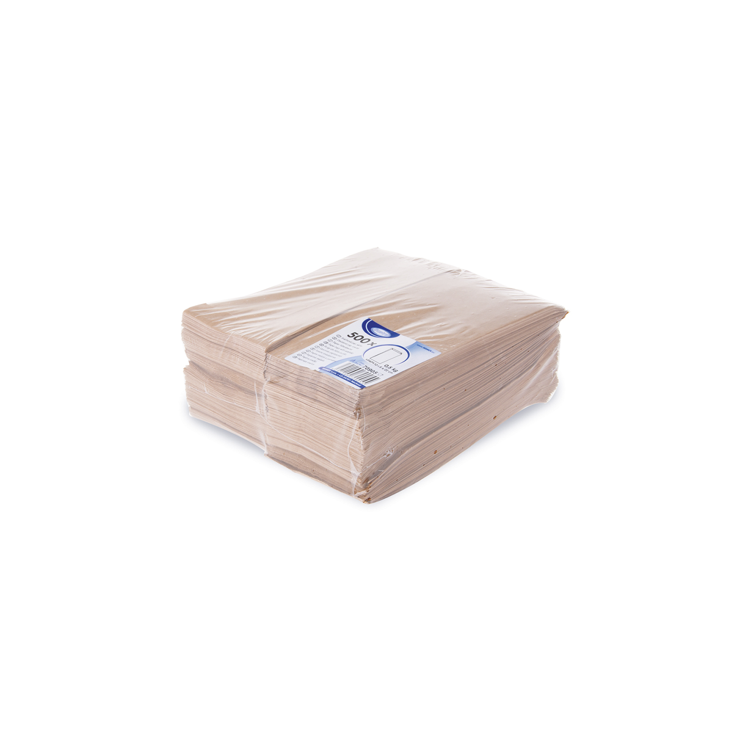 Papierfaltenbeutel braun 10+5 x 22 cm, Packung mit 500 Stück